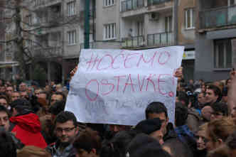 Demonstration in Sarajevo (Feb. 2014): "Wir wollen den Rücktritt der gesamten Regierung". - Foto: BR | Stephan Ozsváth