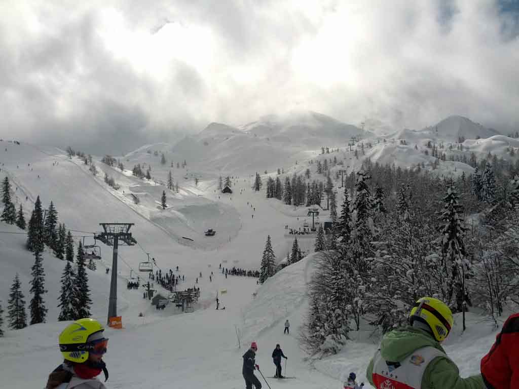 Das Skigebiet Vogel in Slowenien