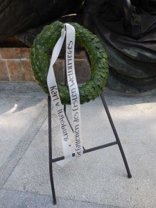 Der von Karl Habsburg niedergelegte Kranz. Foto: Dejan Stefanovic