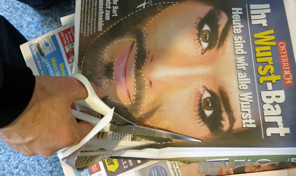 Conchita-Bart zum Ausschneiden in der "Österreich" vom 10.05.2014 - Foto: BR