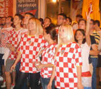 Kroatische Fans während des Spiels gegen Mexiko - Foto: BR | Stjepan Milcic