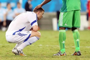 Nach dem WM-Aus für Bosnien war die Enttäuschung auch bei Edin Dzeko natürlich groß. Foto: picture alliance/dpa