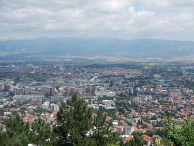 Blick auf Skopje