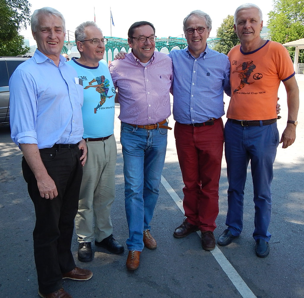 Sofia - Treffen 40 Jahre nach der Flucht - Burkhard von Fritsch, Thomas von Fritsch, Hans-Bernd Herzog, Rüdiger von Fritsch, Thomas Röthig (v.l.n.r) - Foto: BR | Ekaterina Popova