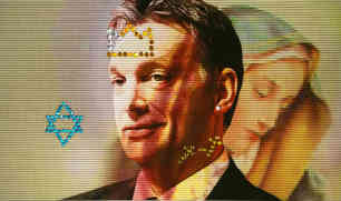 Zweckentfremdetes Wahlkampffoto - Viktor Orban auf einem der Bilder der Künstlerin Kriszta Nagy - Foto: BR | Attila Poth