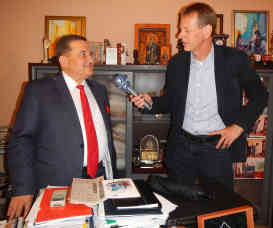 Atanas Tasev, bulgarischer Energieexperte betont im Gespräch mit ARD-Korrespondent Ralf Borchard die hohen Kosten für South Stream. Foto - BR|Katja Popova