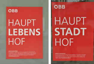 Wien: ÖBB-Werbung für den neuen Hauptbahnhof - Foto: BR | Karin Straka