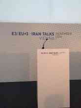 Rednerpult Iran Talks