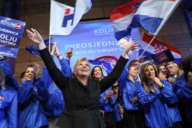 Kolinda Grabar-Kitarovic konnte mehr als 37 Prozent der Stimmen auf sich vereinen. Die Konservative tritt gegen den Amtsinhaber Ivo Josipovic bei der Stichwahl an. - Foto: picture alliance / dpa