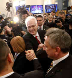 Der kroatische Präsident Ivo Josipovic errang 38,5 Prozent der Stimmen. - Foto: picture alliance / dpa