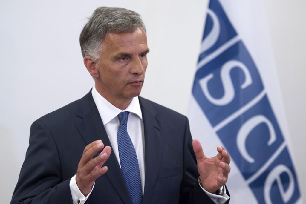 Zum Jahreswechsel wird der momentane Vorsitzende der OSZE, der Schweizer Präsident Didier Burkhalter, seine Aufgaben an Serbien übergeben. Foto: dpa/picture alliance
