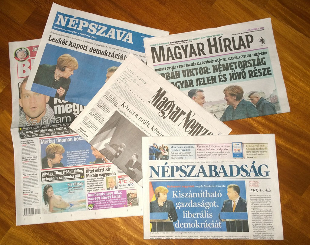 Presseschau Ungarn vom 03.02.2015 - "Der Besuch von Bundeskanzlerin Merkel ein deutliches Zeichen für Ungarn - inklusive Kritik an Orban" - Foto: BR | Attila Poth