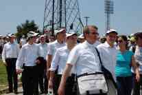 Glaubige Papstbesuch