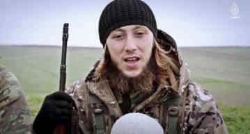 Ruft zu Terror auf. Salahuddin Al-Bosni. Quelle: IS-Propagandavideo