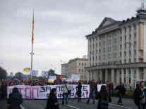 Es gab viele Studentenproteste im letzten Jahr in Mazedonien, hier zu sehen im Dezember 2014. Foto: BR |Schaban Bajrami