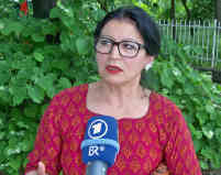 Die Architektin und Aktivistin Danica Pavlova engagiert sich für den Erhalt der sozialistischen "GTZ"-Fassade. Foto: BR | Lyubisha Nikolovski