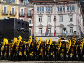 Freiluftkino in höchster Vollendung: eine riesige Leinwand, tolle Projektion, komplexes Tonsystem. Foto: BR | Christine Dériaz