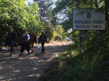 Der ehemalige Grenzübergang Bapska wird von den Flüchtlingen zur Einreise nach Kroatien genutzt. Foto: BR | Gordan Godec