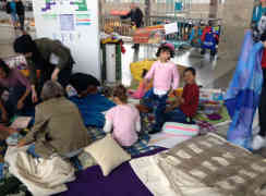 Provisorischer Kindergarten für Flüchtlingsfamilien am Wiener Westbahnhof. BR | Ralf Borchard