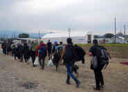 Ankunft im mazedonischen Durchgangslager Gevgelija. Foto: BR | Schaban Bajrami