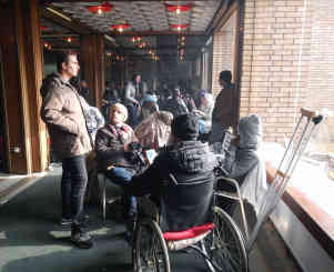 Ein ehemaliges Hotel, kurz vor Sid, wurde von der serbischen Regierung für Flüchtlinge geöffnet. Foto: BR | Dejan Stefanovic