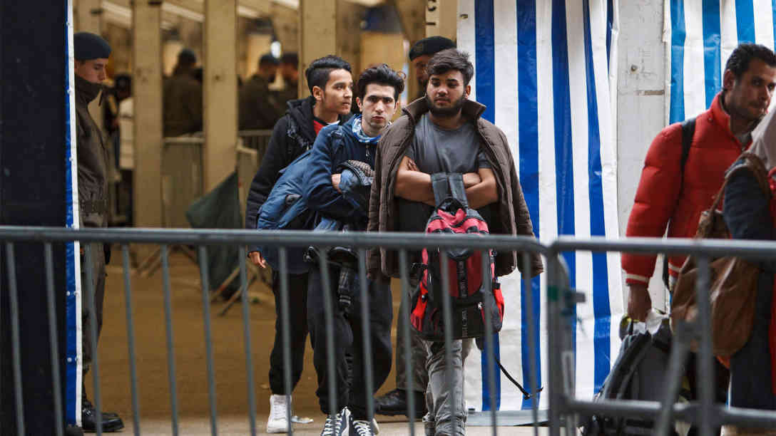 Ankommende Flüchtlinge in Österreich. Foto: picture-alliance/dpa