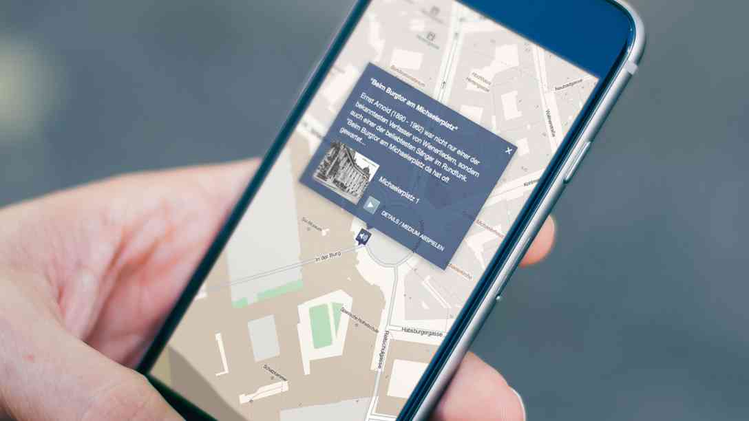 Mobile Anwendung akustischer Stadtplan Wien. Foto: Österreichische Mediathek | Eleonore Kronsteiner
