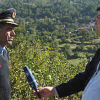 Besnik Hamiti – Interview mit einem Grenzpolizisten an der albanisch-kosovarischen Grenze zum Thema Schmuggel. Foto: BR | Besnik Hamiti