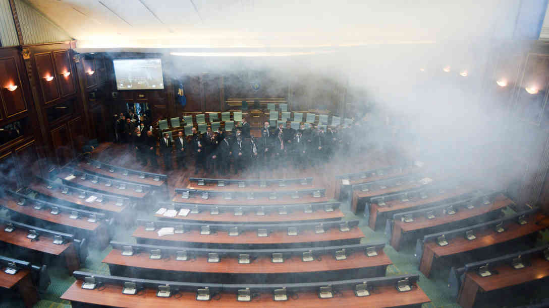 Parlament Kosovo. Bild: dpa/picture alliance