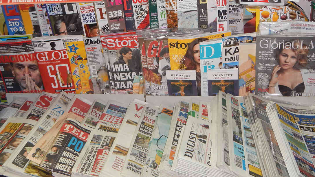 Kroatische Zeitungen. Foto: BR | Stjepan Milcic