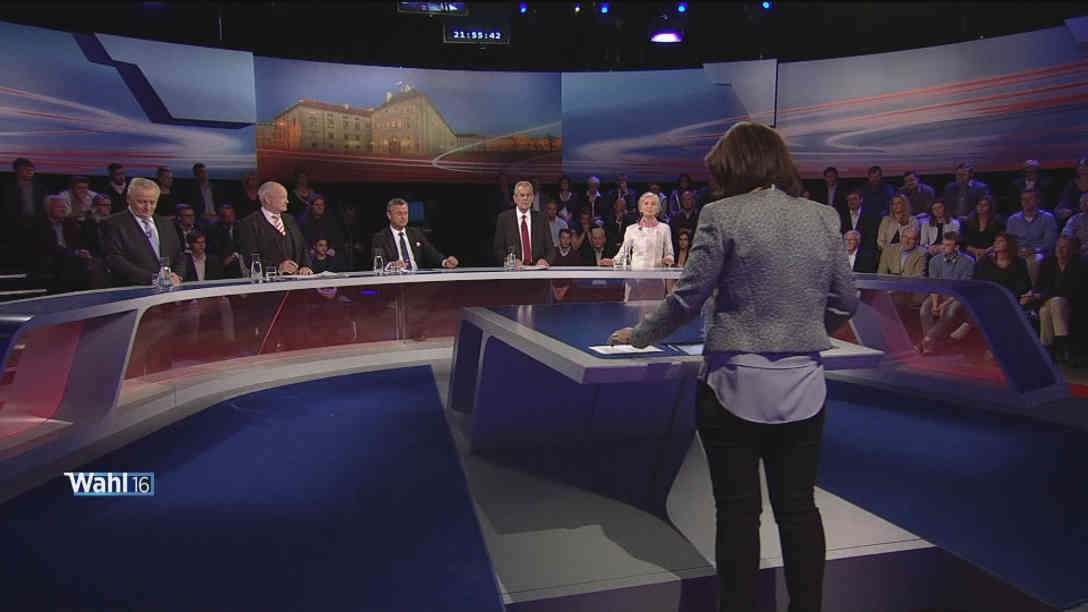 Bundespräsidentschaftskandidaten im Wahlkampf