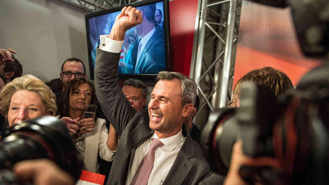 Norbert Hofer hat den ersten Wahlgang der Bundespräsidentenwahl überlegen für sich entschieden. Foto: picture-alliance | dpa