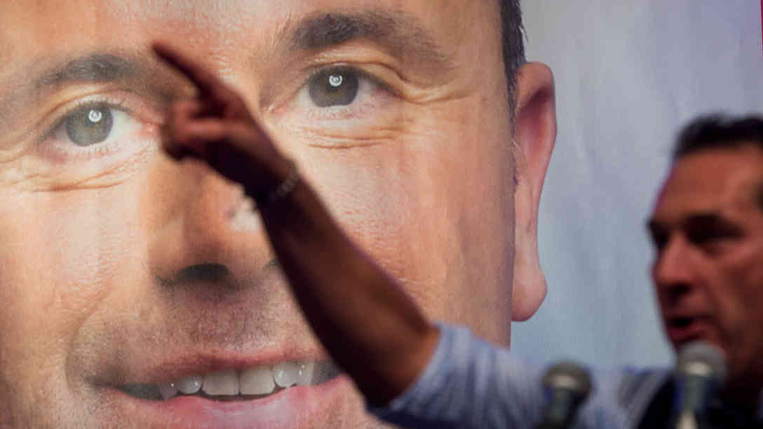 Heinz-Christian Strache bei einer Wahlkampfveranstaltung für Norbert Hofer im May 2016. Foto: picture alliance/dpa