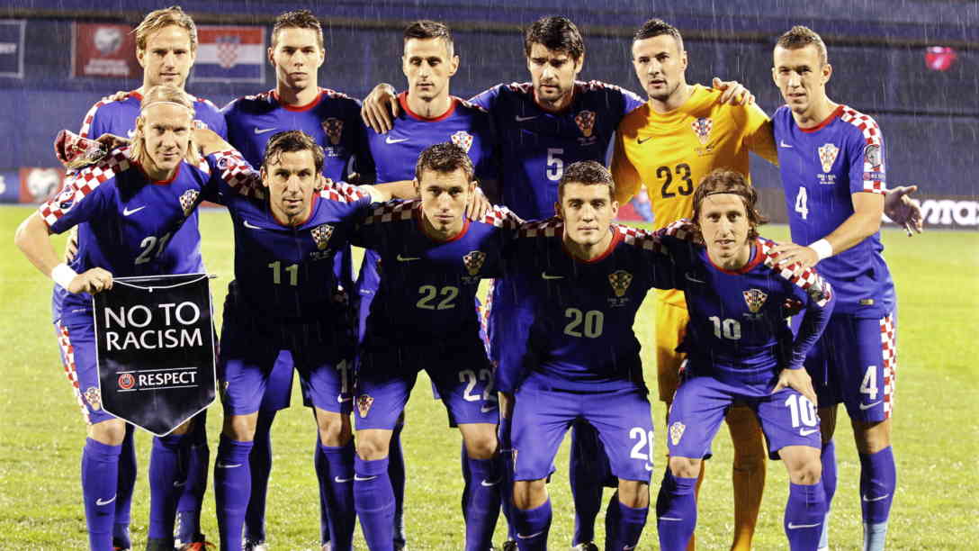 Kroatiens Nationalmannschaft beim Qualifikationsspiel gegen Bulgarien im Oktober 2015. Foto: picture-alliance | dpa
