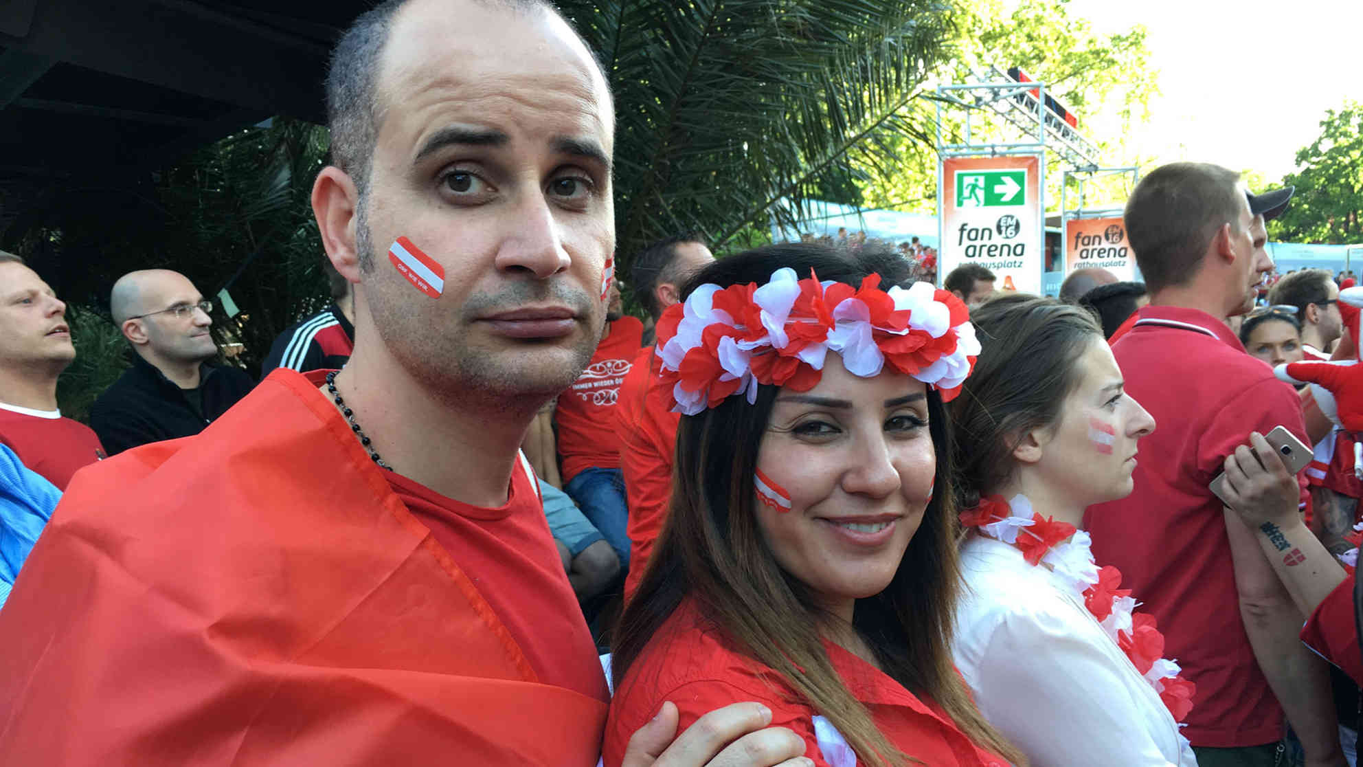 Der Kummer über die Niederlage ist den österreichischen Fans ins Gesicht geschrieben. Foto: BR | Tamara Link