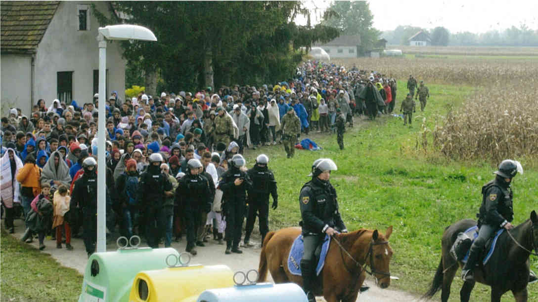Im Oktober 2015 wurde das slowenische Grenzdorf Rigonce von der Anzahl der Flüchtlinge völlig überrascht. Foto: Zvone Pavlin (Bauer in Rigonce)