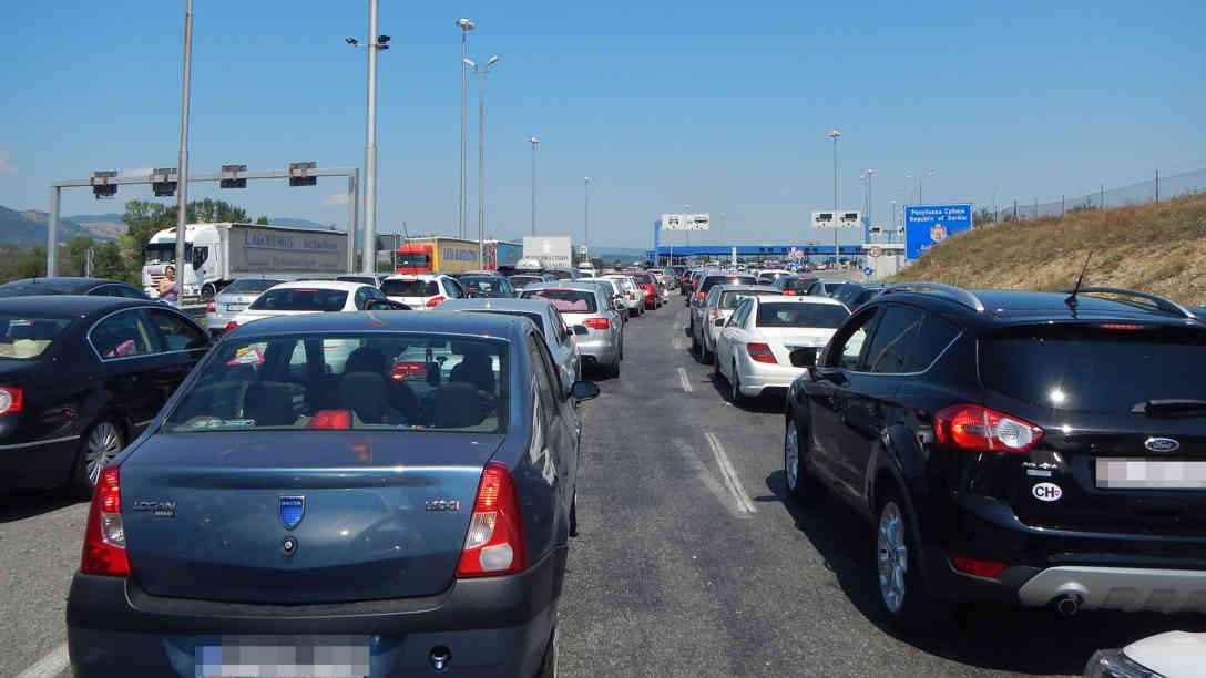 Stau an der mazedonisch/serbischen Grenze. Foto: BR | Schaban Bajrami