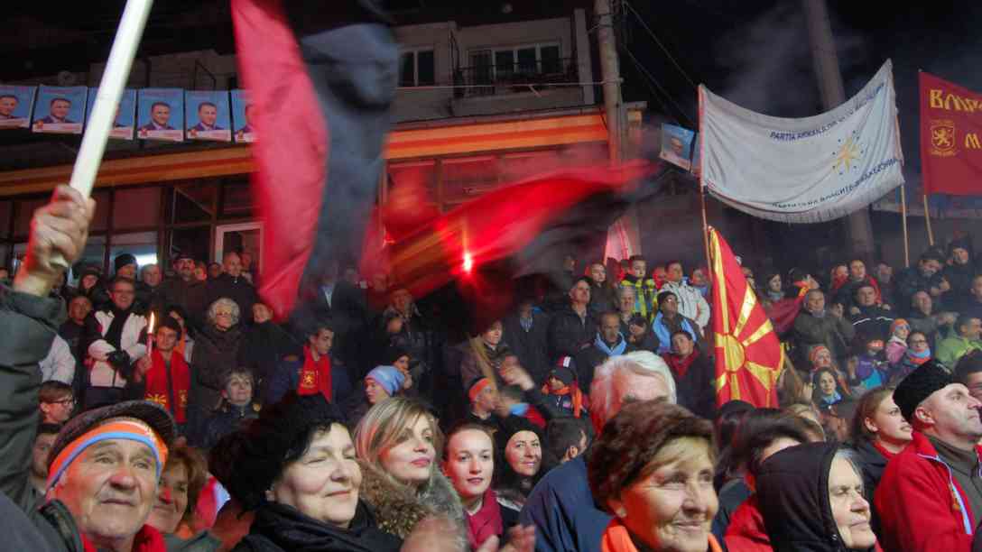 Wahlkampfveranstaltung der Regierungspartei VMRO-DPMNE in Krusevo im Südwesten Mazedoniens. Foto: BR | Stephan Ozsváth