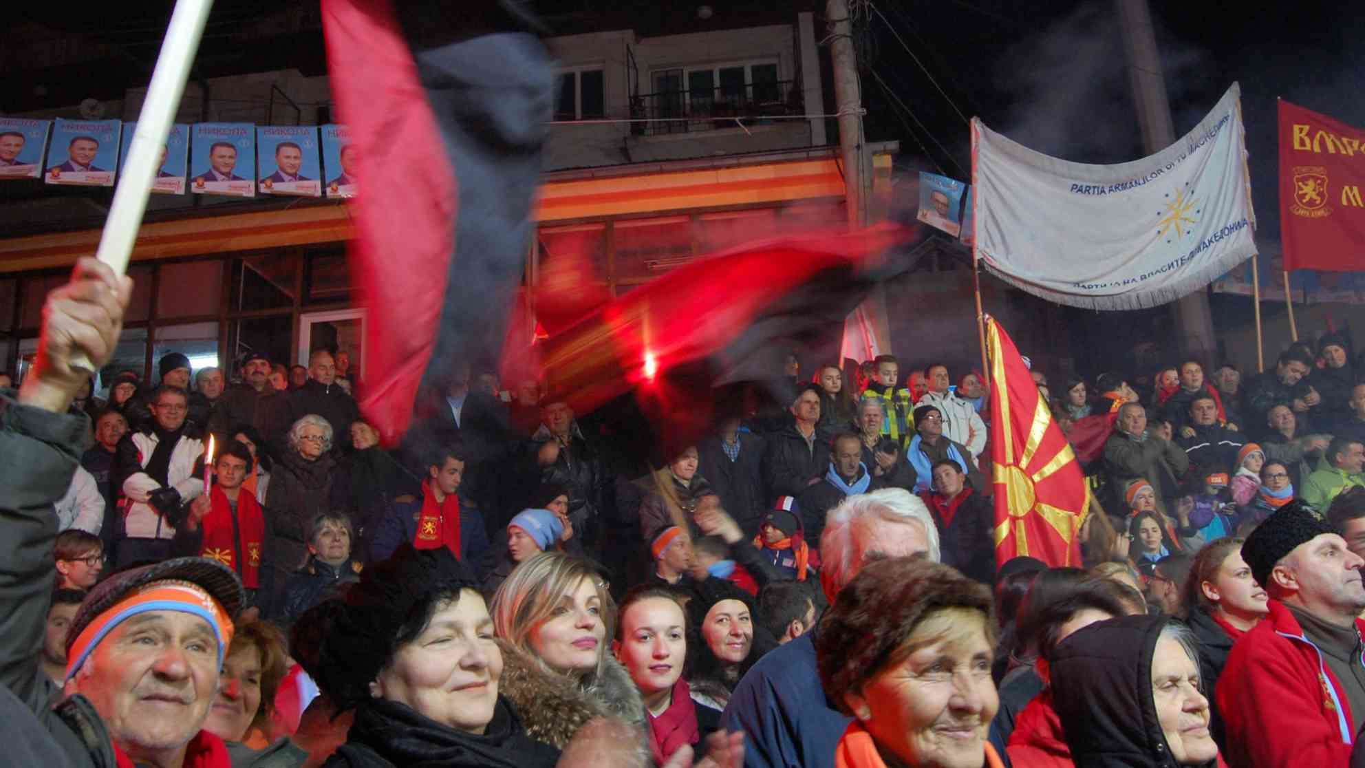 Wahlkampfveranstaltung der Regierungspartei VMRO-DPMNE in Krusevo im Südwesten Mazedoniens. Foto: BR | Stephan Ozsváth