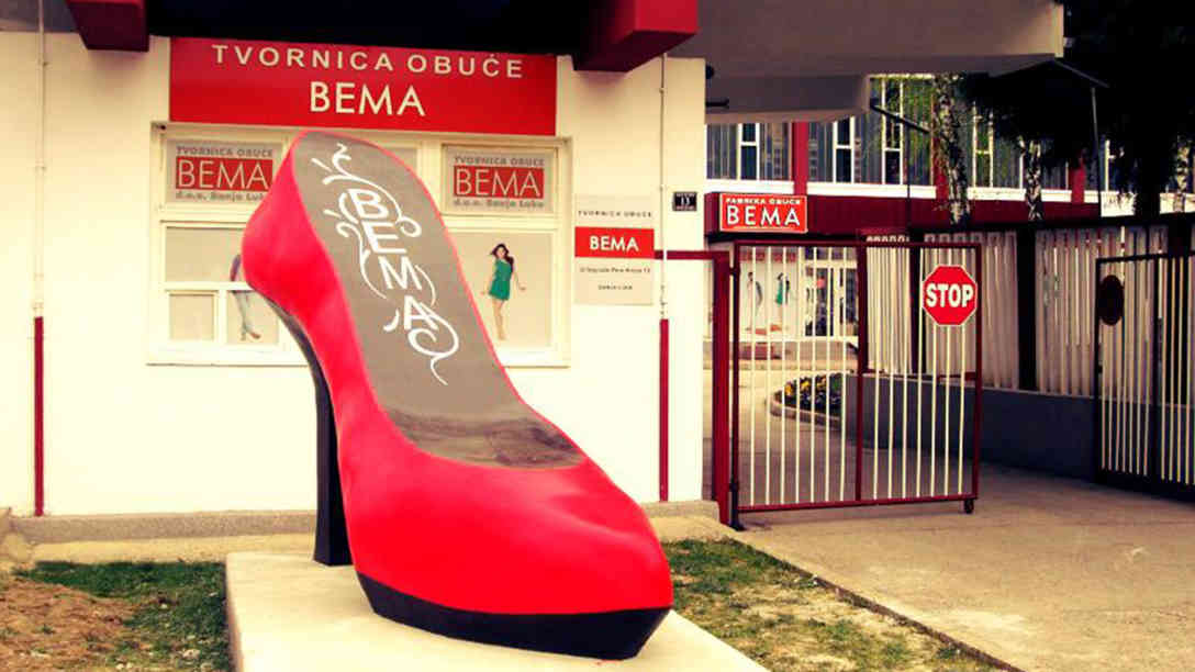 Die BEMA-Fabrik in Banja Luka produziert Schuhe, unter anderem für Paul Green, Lowa und Fidelio. Foto: BEMA