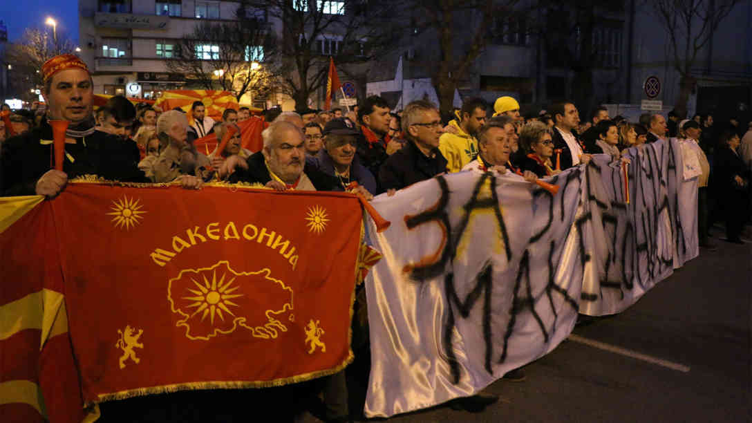 Seit Anfang der Woche protestieren die Menschen in Mazedonien. Foto: picture-alliance | dpa