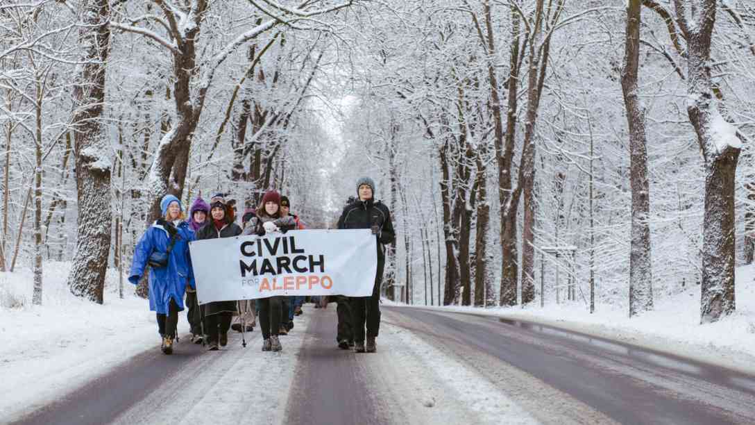 Nicht immer sind die Bedingungen auf dem fast 4.000 Kilometer Marsch von Berlin nach Aleppo günstig. Foto: Daniel Kempf-Seifried