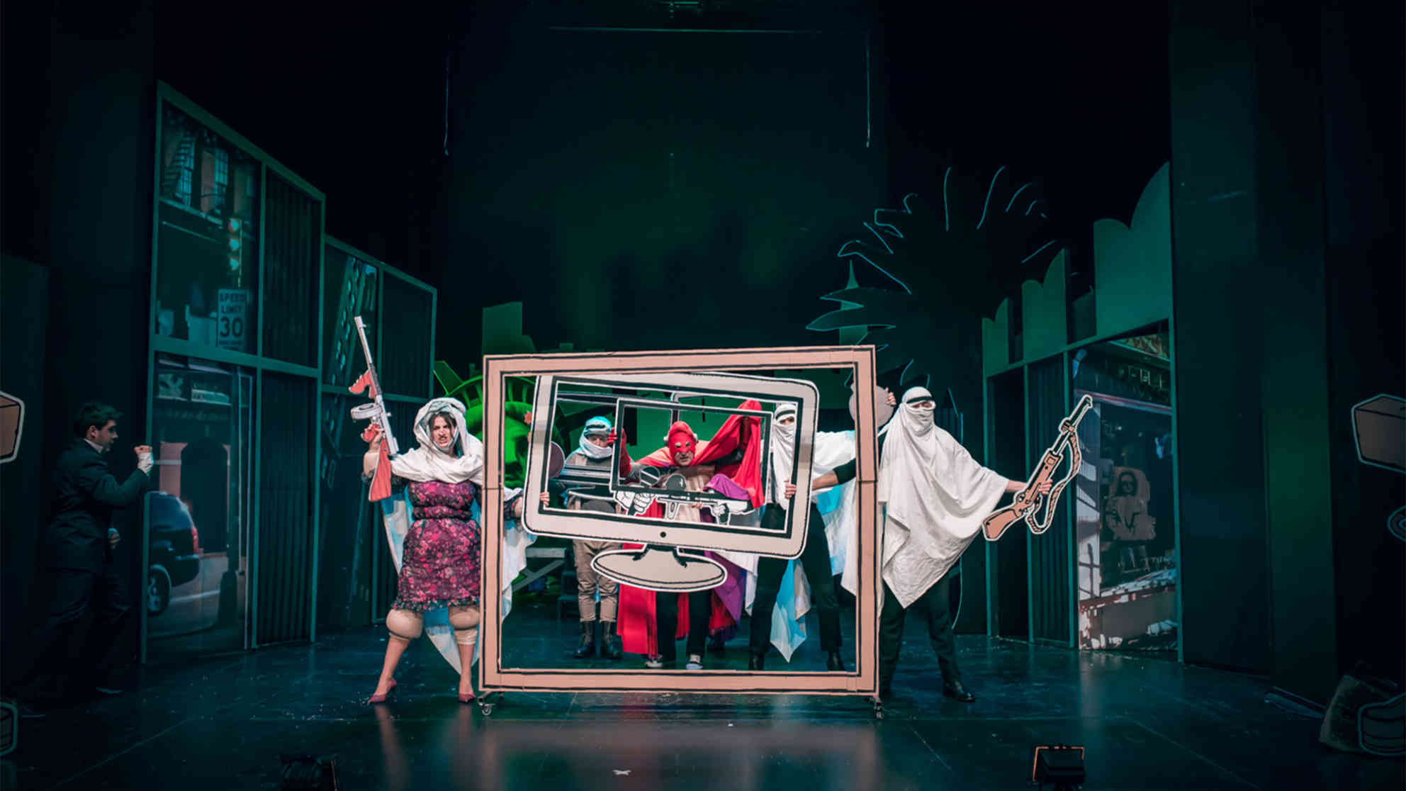 Die Belgrader Aufführung fand im prominenten „Bitef teatar“ statt, einem Avantgarde-Theater im Zentrum Belgrads, in dem jährlich das bekannte „Internationale Bitef Festival“ ausgetragen wird. Foto: Jaka Varmuž