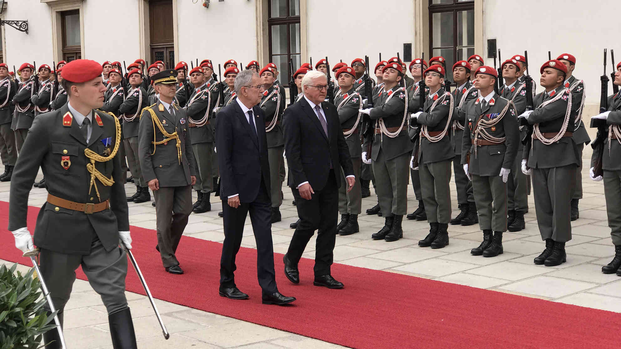 Die Bundespräsidenten von Deutschland und Österreich: Steinmeier und van der Bellen. Foto: BR | Till Rüger