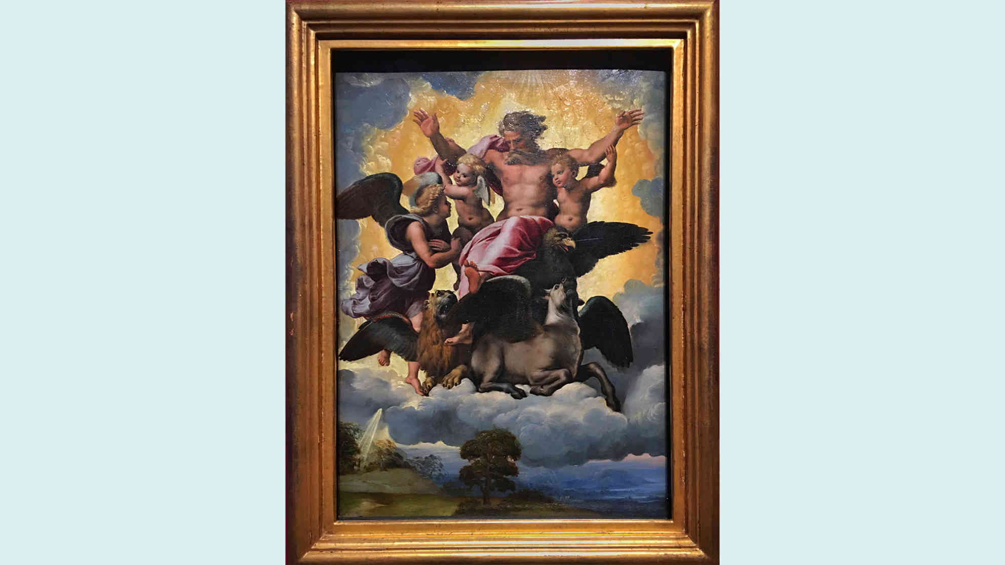 Die Vision des Ezechiel, 1516, eines der berühmtesten Gemälde von Raffael. Foto: BR | Michael Mandlik