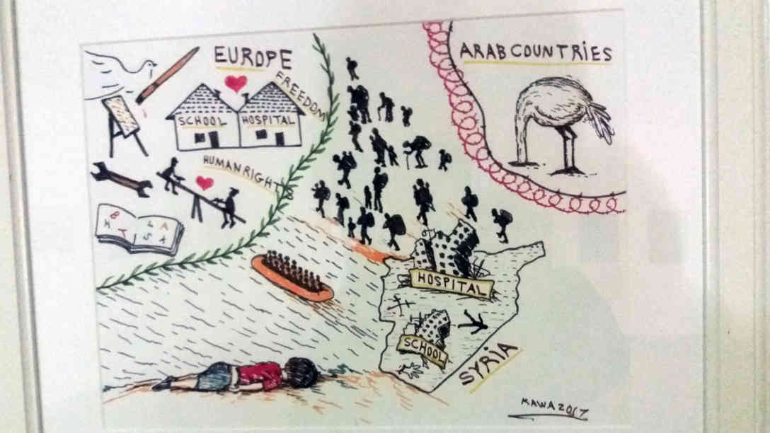 Zerstörte Schulen und Krankenhäuser in Syrien. Die arabischen Länder stecken den Kopf in den Sand, während sich viele Syrer auf ihre gefährliche Reise nach Europa begeben, um dort in Frieden leben zu können. Foto: BR | Schaban Bajrami