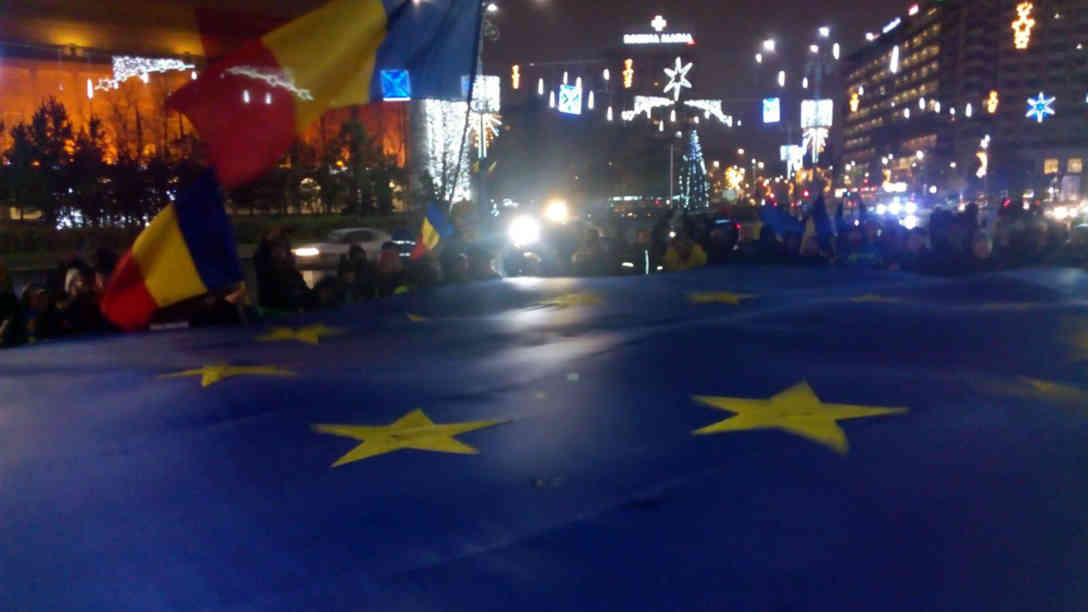 Anti-Korruptionsdemo in Bukarest am 03.12.2017. Foto: BR | Herbert Gruenwald