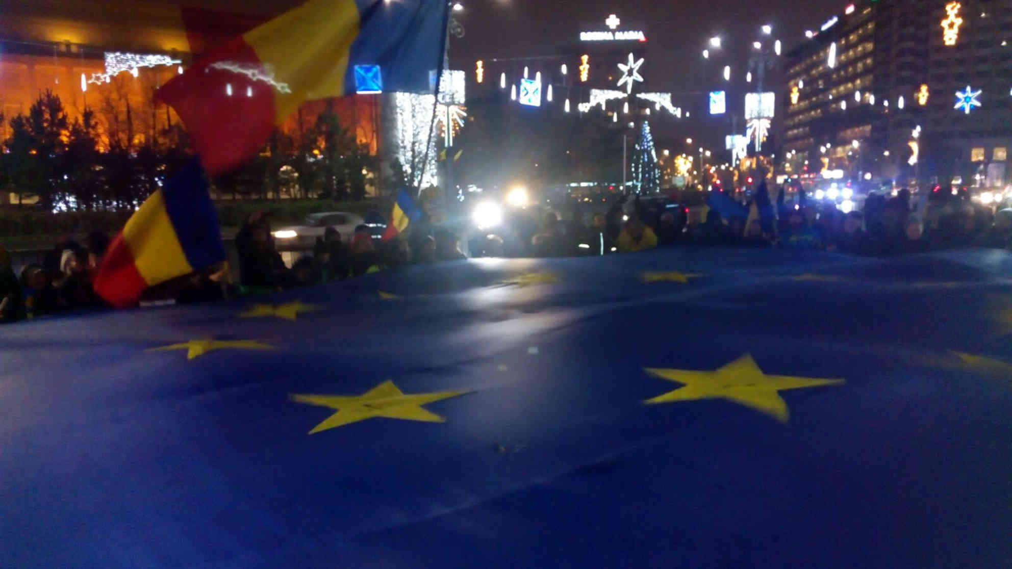 Anti-Korruptionsdemo in Bukarest am 03.12.2017. Foto: BR | Herbert Gruenwald