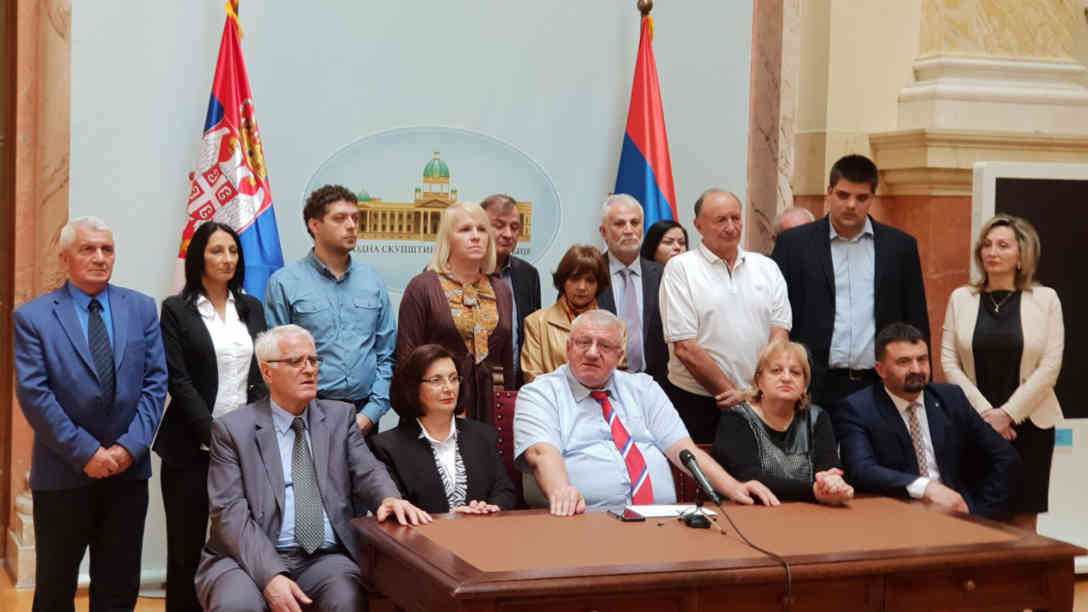 Pressekonferenz am 19.04. 2018 im serbischen Parlament in Belgrad Foto: BR | Dejan Stefanovic