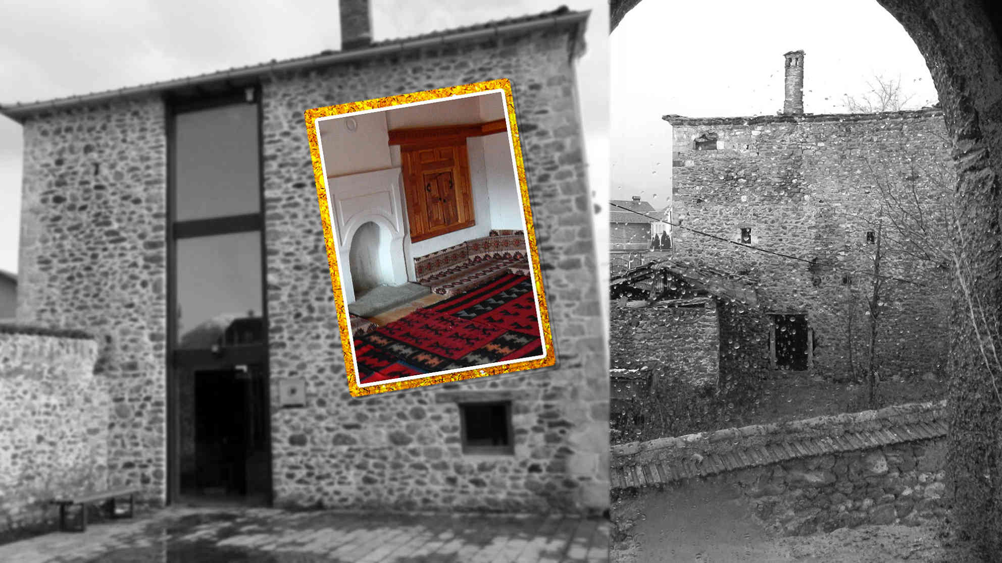 Die traditionellen Kullas prägen vor allem den Westen des Kosovo. Bildcollage: BR | Karin Straka